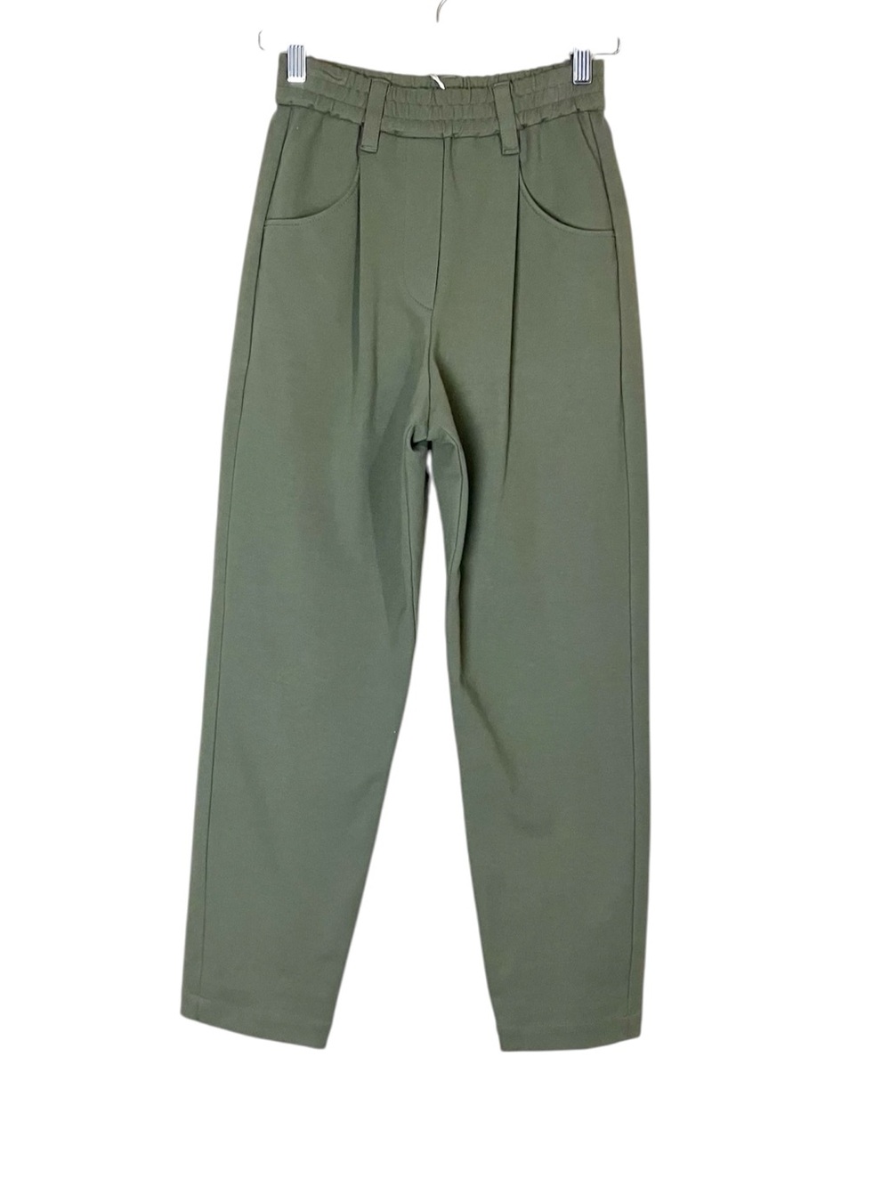 NWT Brunello Cucinelli Pull On Knit Pleated Straight Leg Pants Size 0